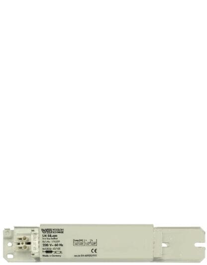 White electronic ballast for fluorescent tube.