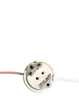 White electrical plug with two prongs.