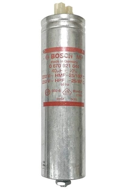 Bosch capacitor 40F made in Germany.