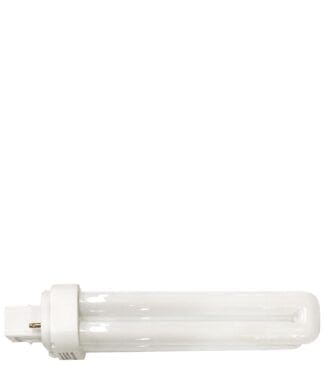 White double tube fluorescent light bulb.