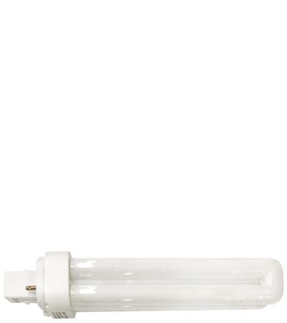 White double tube fluorescent light bulb.