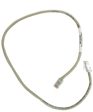 Beige RJ45 to RJ45 patch cord.