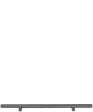 Stainless steel bar door handle.