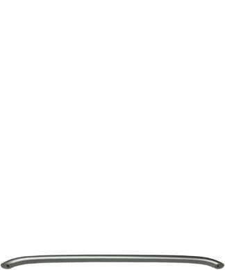 Silver metal grab bar for safety.