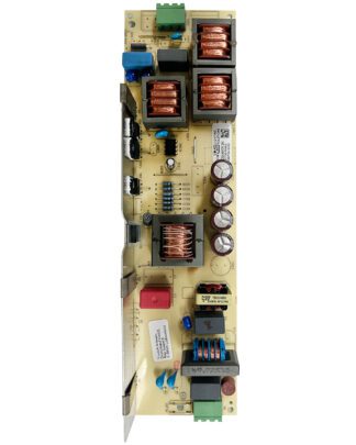 Electronic circuit board with components.