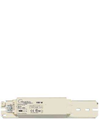 100W electronic ballast for fluorescent lamps.