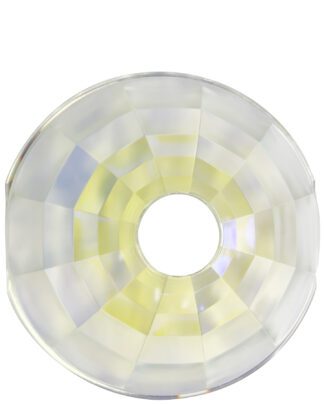 Clear crystal bead with a hole.