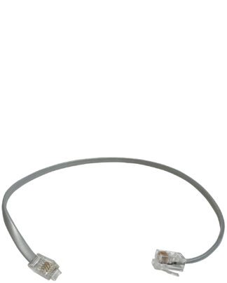 Gray telephone cord with RJ-11 connectors.