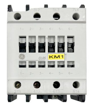 GE CL05 contactor with KM1 label.
